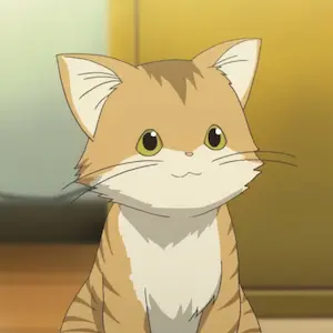 my profile picture of an anime cat